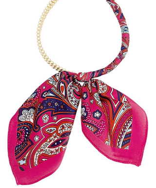 Hot Pink Multi Scarf Ring Necklace - Instyle Boutique