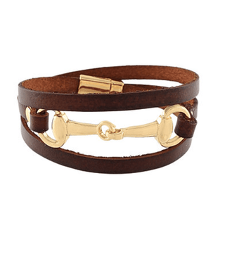 Horsebit Leather Wrap Bracelet - Instyle Boutique