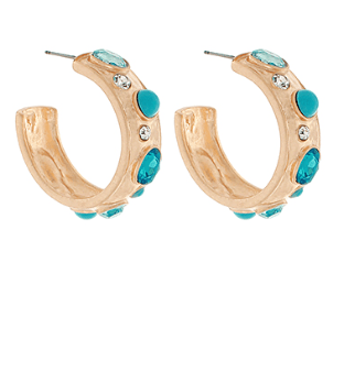 Blue Majesty Hoop Earrings - Instyle Boutique
