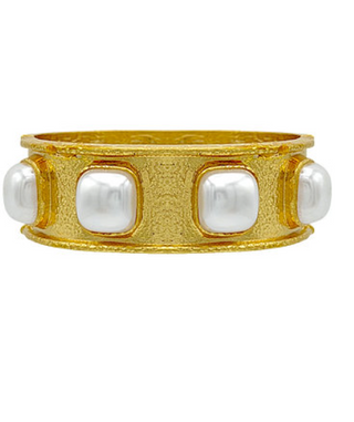Pearl Station Bangle Bracelet