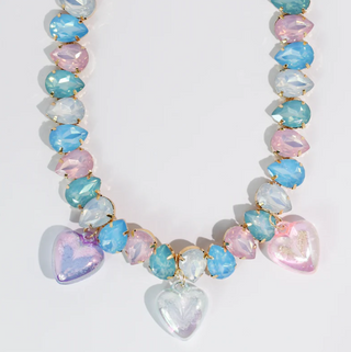 Cloud Heart Gem Necklace