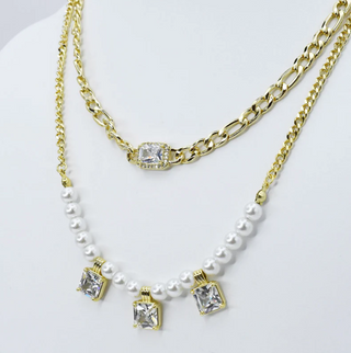 Pearl Link Layer Necklace