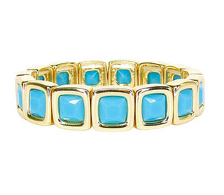 Gleaming Turquoise Stretch Bracelet