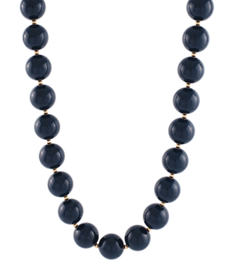 Navy Tide Bead Necklace - Instyle Boutique
