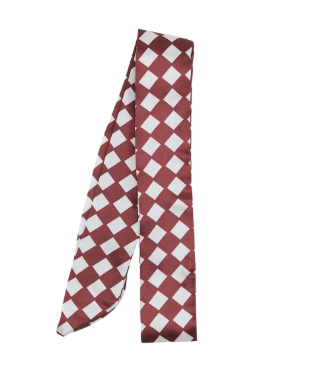 Burgundy Diamond Print Skinny Scarf