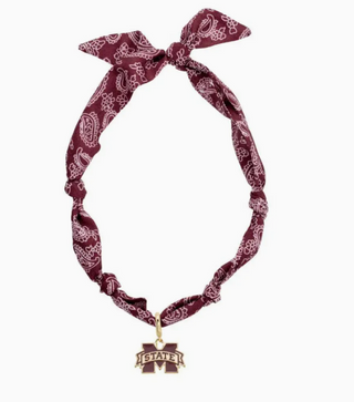 Mississippi State Bandana Scarf Necklace