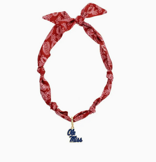 Ole Miss Bandana Scarf Necklace