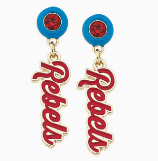 Ole Miss Rebels Enamel Earrings