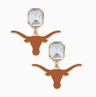 Texas Longhorns Enamel Drop Earrings