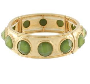 Meadowland Olive Faceted Bracelet