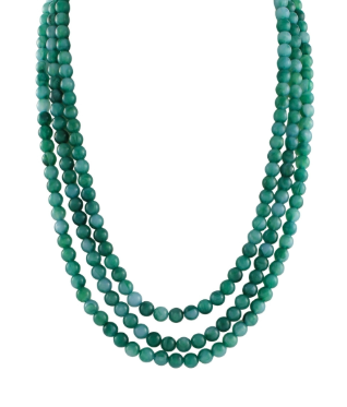 Green Marble Triple Strand Necklace