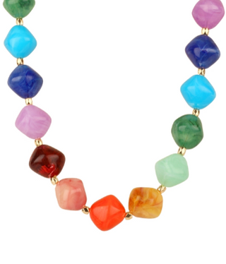 Rainbow Prism Statement Necklace