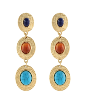 Paloma Blue Multicolor Triple Drop Earrings