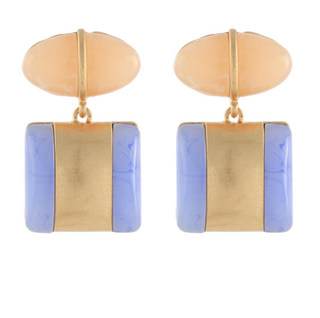 Periwinkle & Peach Earrings