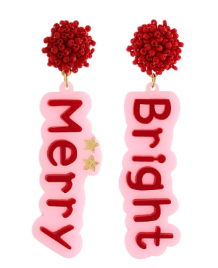Merry & Bright Acrylic Earrings - Instyle Boutique