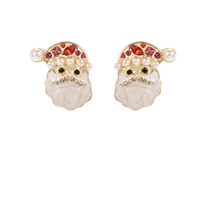 Red Santa Stud Earrings - Instyle Boutique