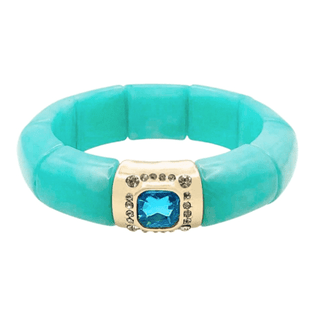 Luxe Lagoon Jeweled Bracelet - Turquoise - Instyle Boutique