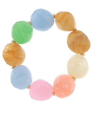 Pastel Stone Stretch Bracelet - Instyle Boutique