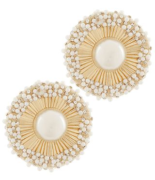 Sunburst Pearl & Crystal Statement Earrings - Instyle Boutique