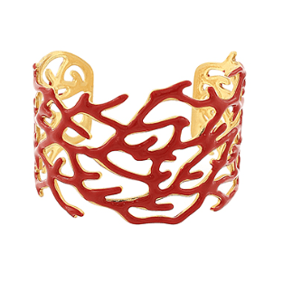 Red Coral Cuff Bracelet - Instyle Boutique