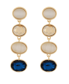 Ombre Gemstone Linear Drop Earrings - Instyle Boutique