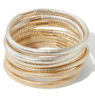 Metallic Leather Bracelet Set - Instyle Boutique