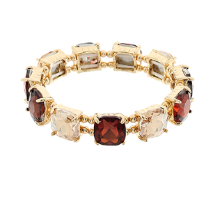 Brown Multi Glass Stone Bracelet