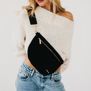 Suede Westlyn Woven Bum Bag ~PREORDER~ - Instyle Boutique