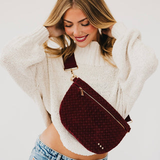 Suede Westlyn Woven Bum Bag ~PREORDER~ - Instyle Boutique