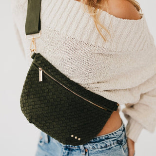 Suede Westlyn Woven Bum Bag ~PREORDER~ - Instyle Boutique