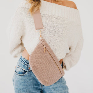 Suede Westlyn Woven Bum Bag ~PREORDER~ - Instyle Boutique