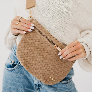 Suede Westlyn Woven Bum Bag ~PREORDER~ - Instyle Boutique