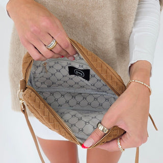 Suede Woven Willow Camera Crossbody Bag ~PREORDER~ - Instyle Boutique