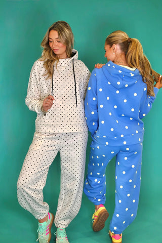 Ivory Black Mini Dot Sweatsuit Set ~PREORDER~ - Instyle Boutique
