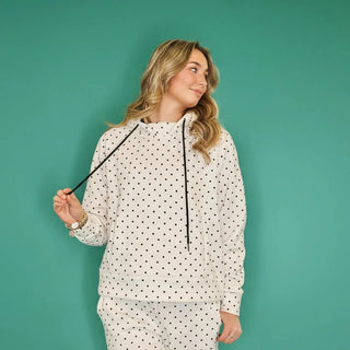 Ivory Black Mini Dot Sweatsuit Set ~PREORDER~ - Instyle Boutique