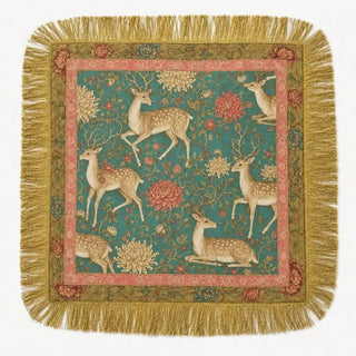 Teal Deer Fringe Scarf - Instyle Boutique