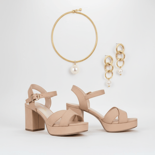 Elevate Nude Block Heel Platform Sandals - Instyle Boutique