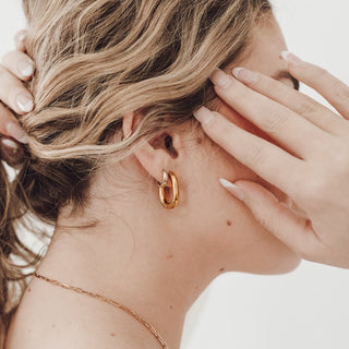 Flirty Fantasy Oval Hoop Earrings - WATERPROOF ~PREORDER~ - Instyle Boutique