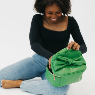 Madelyn Bow Makeup Bag ~PREORDER~ - Instyle Boutique
