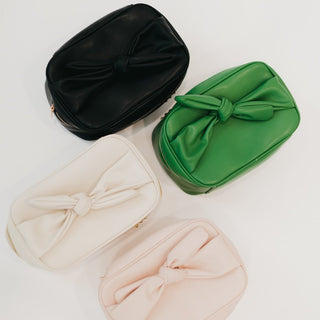 Madelyn Bow Makeup Bag ~PREORDER~ - Instyle Boutique