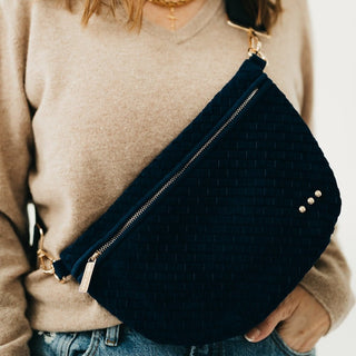Suede Westlyn Woven Bum Bag ~PREORDER~ - Instyle Boutique