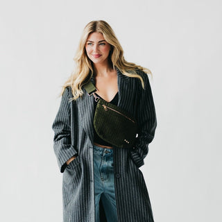 Suede Westlyn Woven Bum Bag ~PREORDER~ - Instyle Boutique