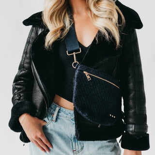 Suede Westlyn Woven Bum Bag ~PREORDER~ - Instyle Boutique