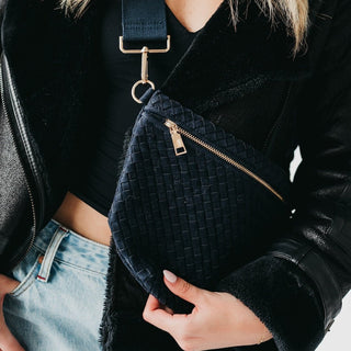 Suede Westlyn Woven Bum Bag ~PREORDER~ - Instyle Boutique