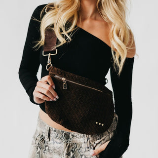 Suede Westlyn Woven Bum Bag ~PREORDER~ - Instyle Boutique