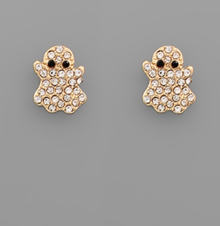 Crystal Ghost Stud Earrings